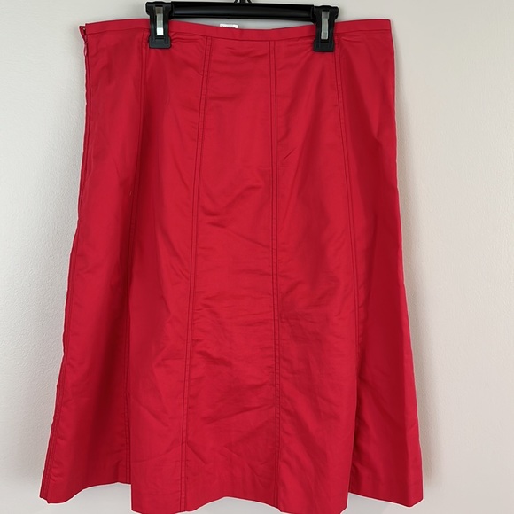 J. Crew 2000’s coral cotton a line skirt size 12 - Picture 2 of 10